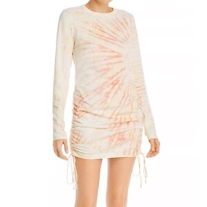Cotton Citizen tie dye‎ dress midi medium ruched NWOT